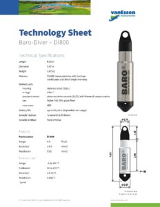 Baro Diver DI800 Tech Sheet preview