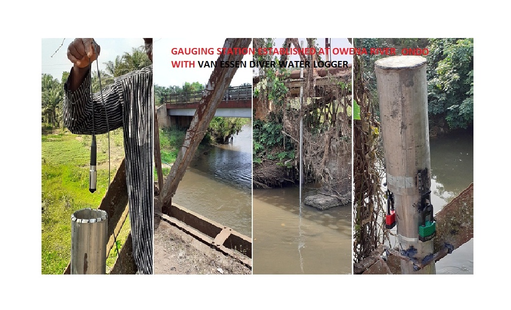 Gauging station installation at Owena River, Ondo State